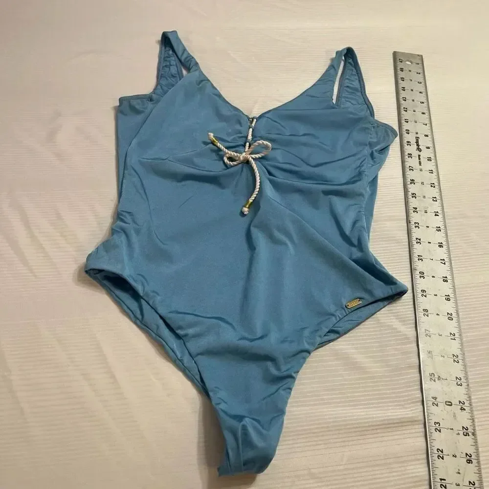 Banana Moon Blue One Piece Swimsuit Bathing Suit Plus Size XXL